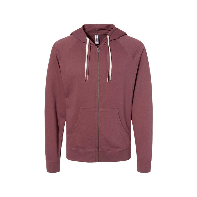Independent Trading Co Lightweight Full-Zip Hoodie - HF0