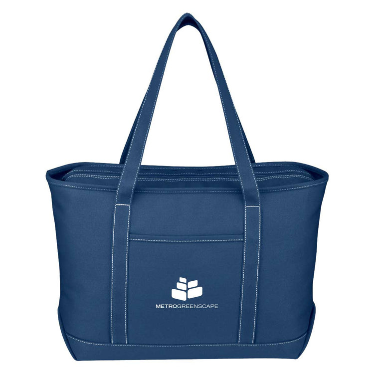 Large Cotton Canvas Yacht Tote - MetroGreenscape