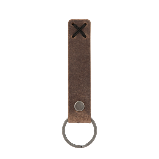 BAILEY Leather Riveted Keychain